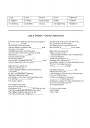 English worksheet: Song: Just a Dream by Carrie Underwood & Wedding traditions