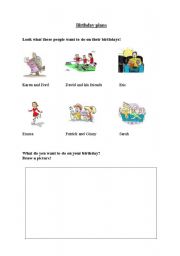 English worksheet: Talking about birthdays