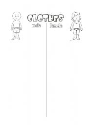 English Worksheet: CLOTHES