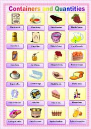 Containers and Quantities (1/3) - Pictionary 