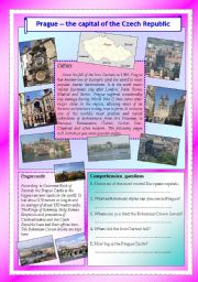 English Worksheet: Prague - the Capital of the Czech Republic, part 2 (editable with key)