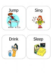 English Worksheet: Kids Action Verbs 1