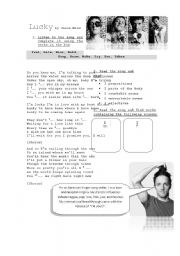 English Worksheet: Lucky song