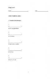 English Worksheet: Ubication Exam