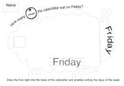 English Worksheet: The very hungry caterpillar worksheet 5