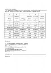 English Worksheet: Cross-out puzzle