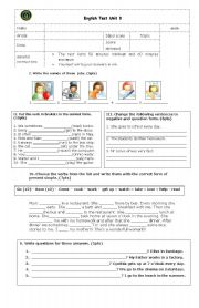 English Worksheet: present simple worksheet