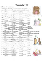 English Worksheet: Test about vocabulary