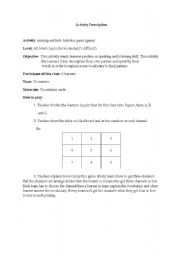 English Worksheet: miming game