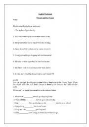 English Worksheet: Present and Past Simple