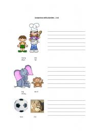 English worksheet: comparison with adjectives