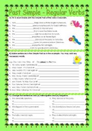 English Worksheet: Past Simple - Regular verbs