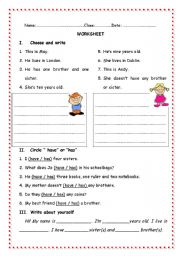 English Worksheet: Myself - easy