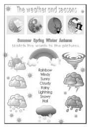 English Worksheet: Weather and Seasons