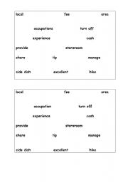 English worksheet: choose the right word
