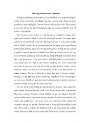 English Worksheet: My Observation