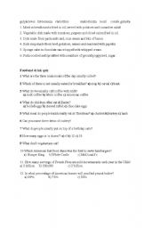 English Worksheet: Hungarian food, food quiz