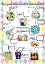 English Worksheet: Good listener part 2