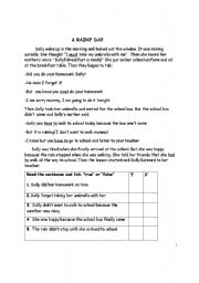 English worksheet: a rainy day