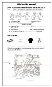 English Worksheet: Clothes