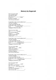 English worksheet: Gap-filling song