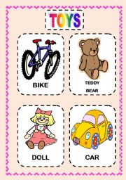 English Worksheet: Toys_cards