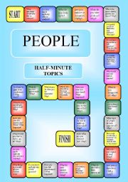 People - boardgame or pairwork (editable)