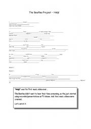 English worksheet: The Beatles Project - Help!