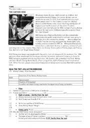 English Worksheet: Walt DISNEY: Reading comprehension