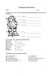 English Worksheet: health problems