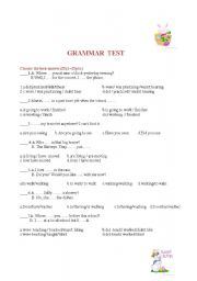 English worksheet: grammar test