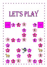 English worksheet: lets play