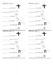 English Worksheet: SHE or He