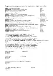 English Worksheet: false cognates