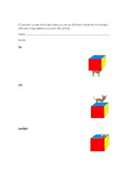 English Worksheet: prepositions