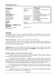 English Worksheet: Describing people and narratives