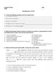 English worksheet: TEST