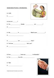 English worksheet: Beginners Worksheet - Basic Greetings