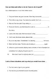 English Worksheet: reflexive pronouns & if clauses type III