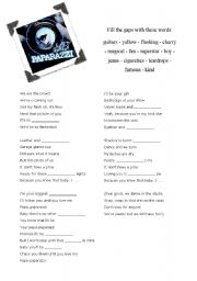 English Worksheet: Lady Gaga - Paparazzi (gap-fill)