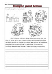 English Worksheet: Simple past tense