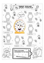 English Worksheet: the time