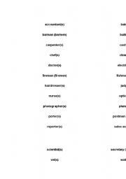English Worksheet: jobs