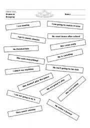 English Worksheet: tense review