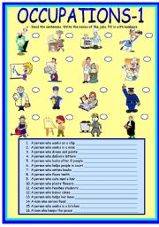 OCCUPATIONS-1 (Find out the jobs)