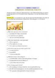 English worksheet: rent a home