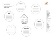English worksheet: The house