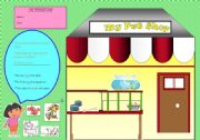 English Worksheet: The prepositions (My pet stor)