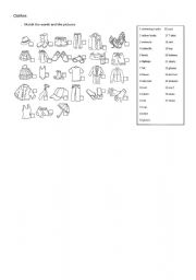 English Worksheet: clothes matching