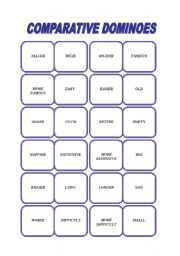 English Worksheet: Comparative dominoes
